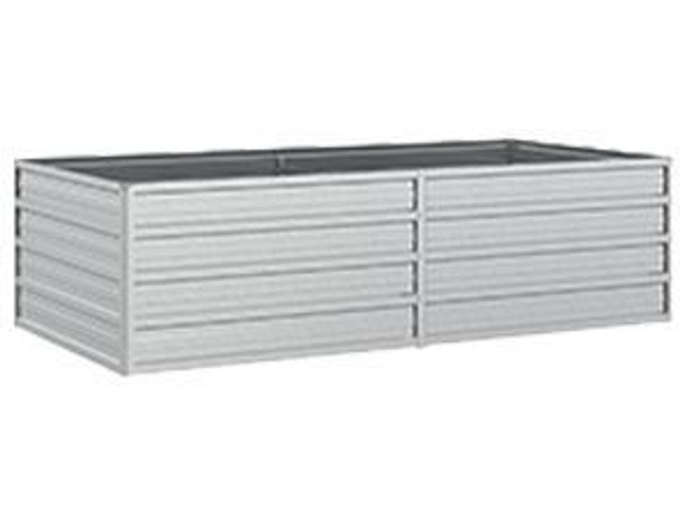 vidaXL Garten-Hochbeet 160x80x45 cm Verzinkter Stahl Silber