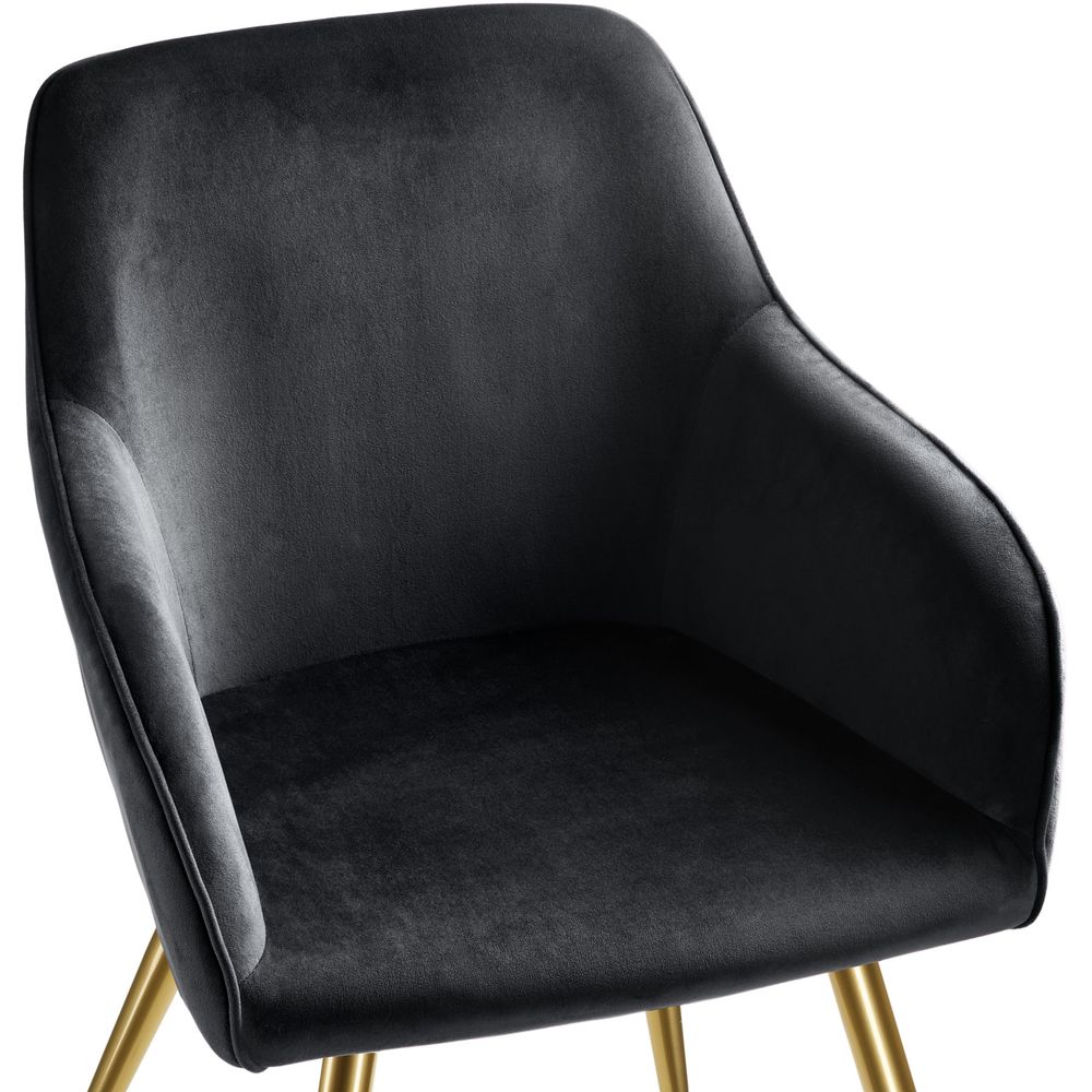 tectake® Esszimmerstuhl Marilyn gepolstert, in Samtoptik 58 x 62 x 82 cm