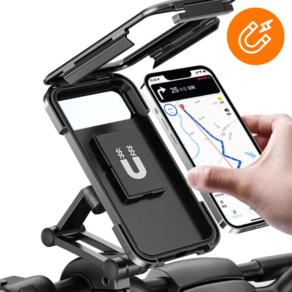 Wasserdichte Handyhalterung Fahrrad & Motorrad IPX6, 360° drehbarer Universal Halter für 4-6.7 Zoll Smartphones, Stoßfest, EVI BIKE Secure360