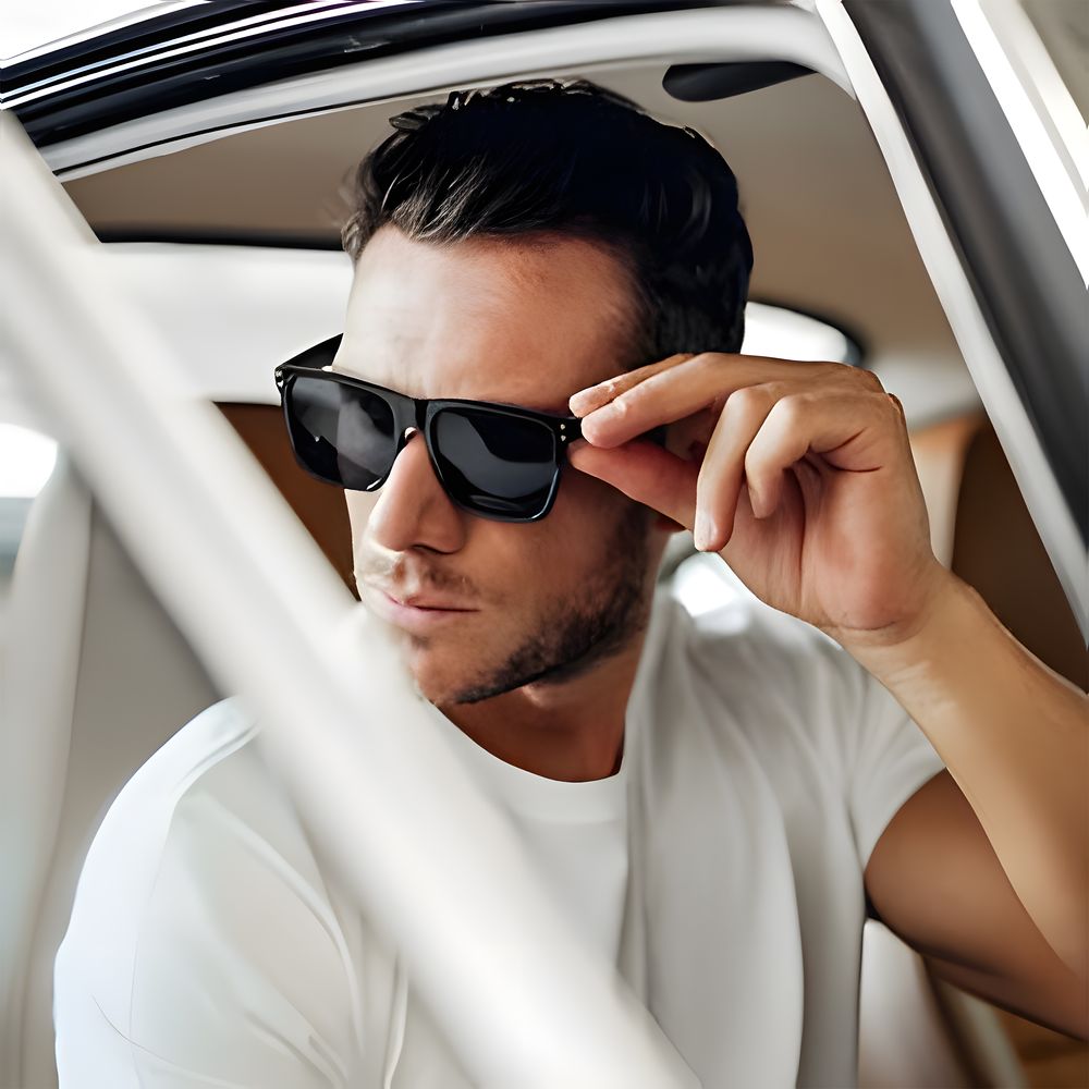 Polarisierte Sportbrille Sonnenbrille Fahrradbrille mit UV400 Schutz für Herren Autofahren Laufen Radfahren Angeln Golf Schwarz Retoo