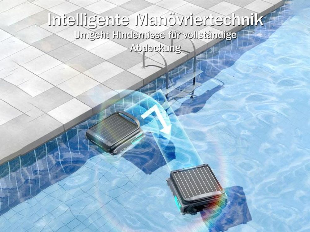 WYBOT F1 Pool Skimmer Solarbetriebener Roboterreiniger Schwarz, Grün