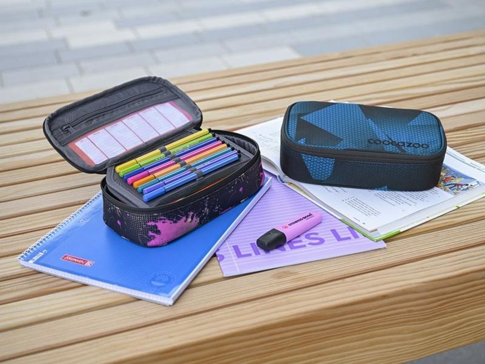 coocazoo Schlampermäppchen Pencil Case Broken Black dunkelgrau
