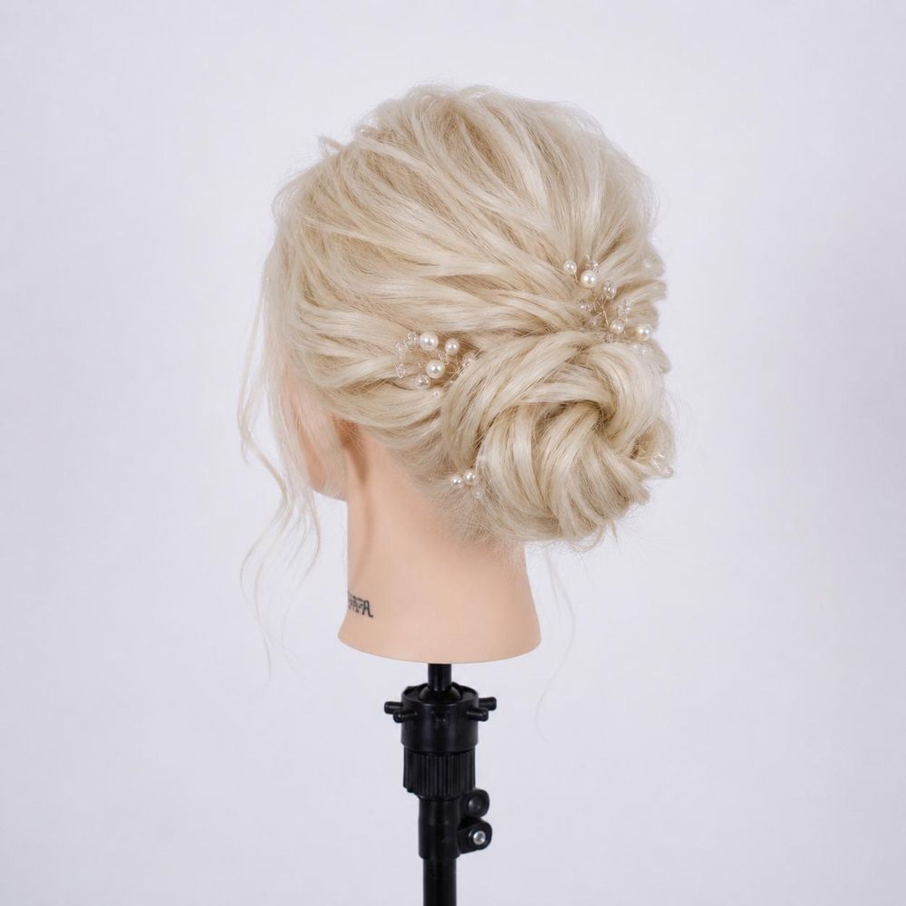 Tête d'entraînement coiffure Jessica cheveux naturels 60 cm avec trépied