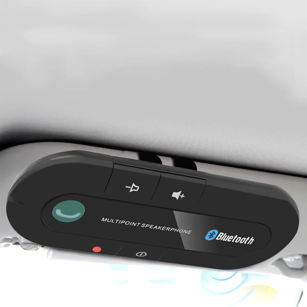 Bluetooth 5.0 Auto Freisprecheinrichtung Lautstärkeregler KFZ Musik Freisprechanlage Akku Freisprechanlage Sonnenblende iPhone Samsung Retoo