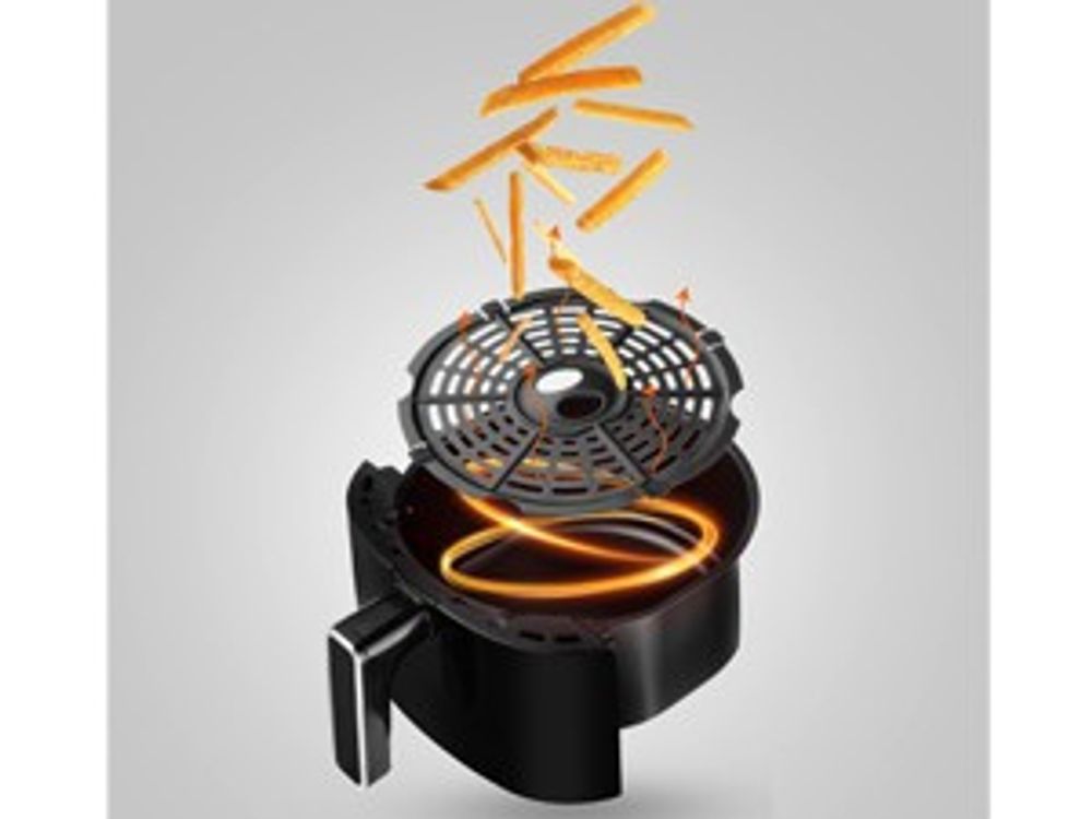 Lehmann Heißluftfritteuse Digital 3,5 L, Timer, Fritteuse fettfrei 80°C-200°C, Heissluft Friteuse, 8 Programme, Airfryer, Ohne Öl & Fett