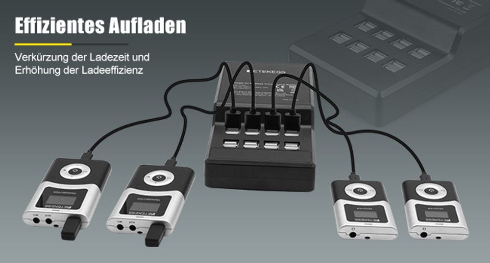Retekess T130U Tour Guide System, Tour Guide Mikrofon und Lautsprecher, 200 m, Sender mit Bluetooth, Ein-Tasten-Bedienung, für Museen Reisebüro
