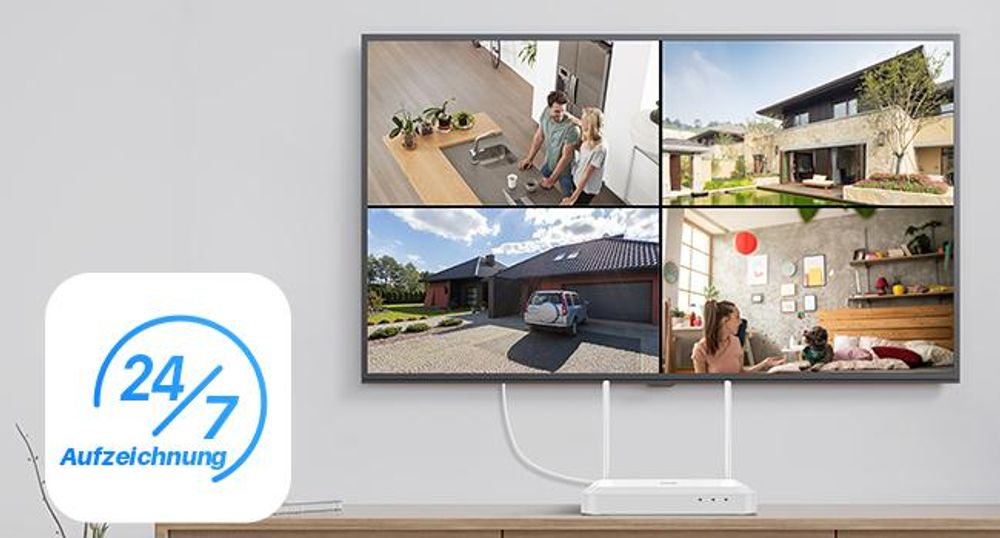 ZOSI 3K 5MP Wi-Fi 6 Überwachungskamera Set mit 2X 360° PTZ WLAN Kamera Aussen, 64GB Karte, Personenverfolgung, Farbnachtsicht, 2-Wege-Audio, C280