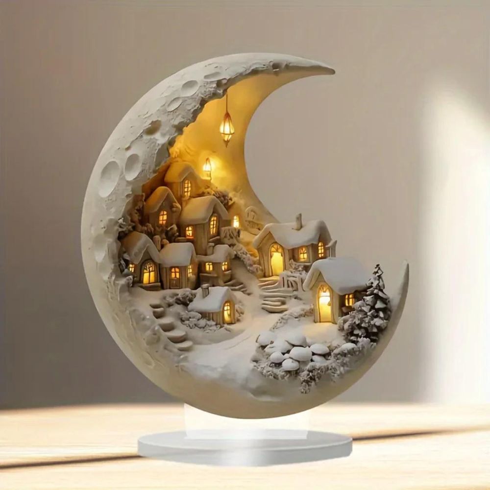 Warme Winteratmosphäre – das Mondhaus-Motiv im Detail