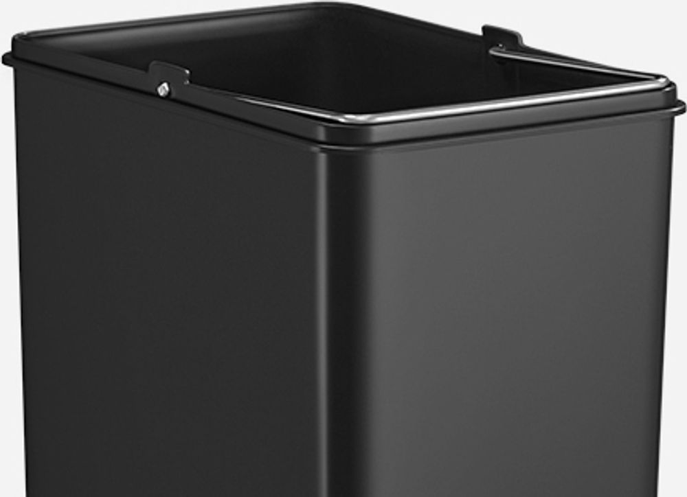 SONGMICS Mülleimer Küche, 2 x 15 L, Mülltrennsystem, Abfalleimer aus Metall, Treteimer mit Inneneimern und Griffen, Mülltrennung, Softclose, luftdicht, weiß LTB30WT