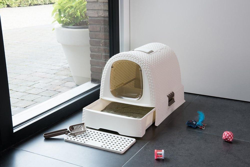 Curver Katzentoilette 51x38,5x39,5 cm Weiß 400462