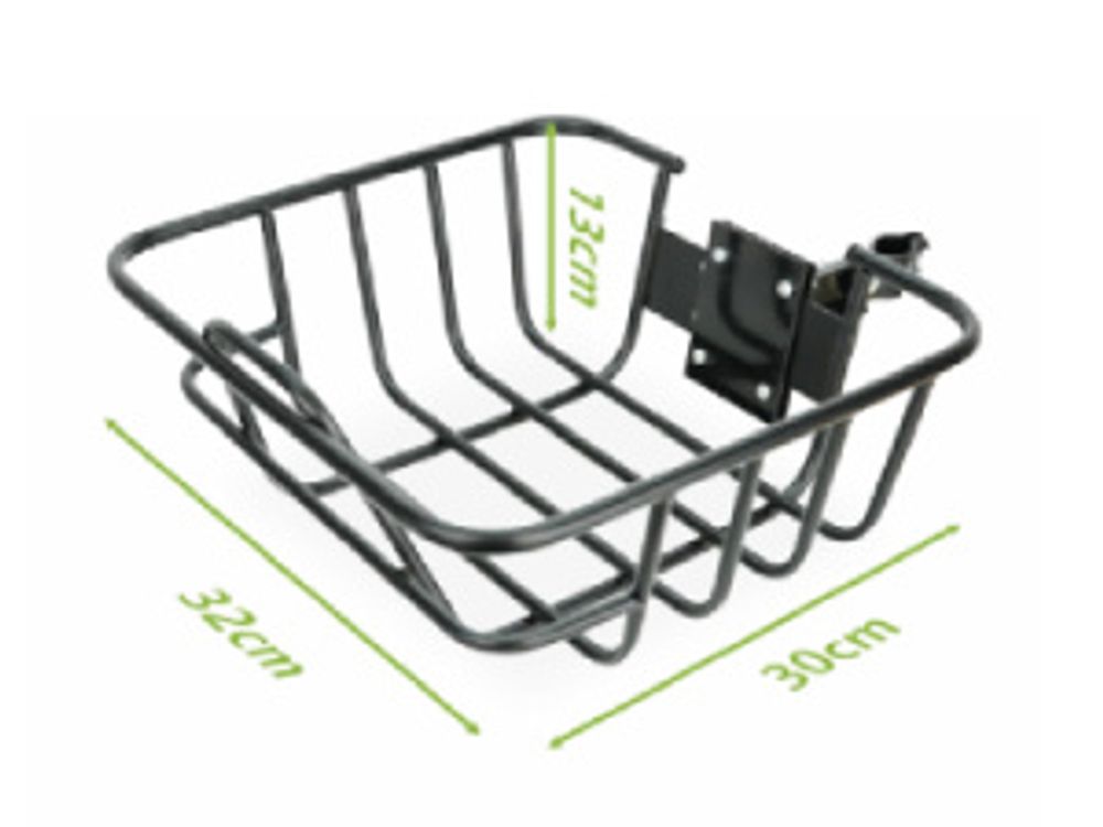 SachsenRAD Fahrrad-Heckträger mit Korb für F11 und F12, Fahrradkorb hinten Gepäckträgerkorb Fahrrad Hinterradkorb engmaschig Korb