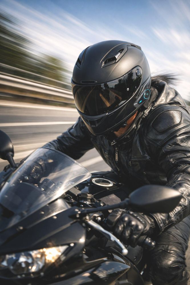 Motocyklowy komunikator Bluetooth FARROT D10 Mesh 1600 m do jazdy grupowej