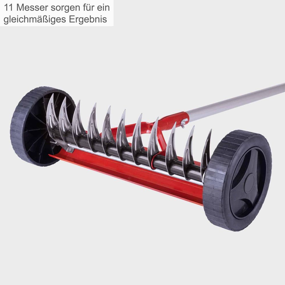 Das Bild zeigt die Messer des Vertikutierers in einer Detailaufnahme.
