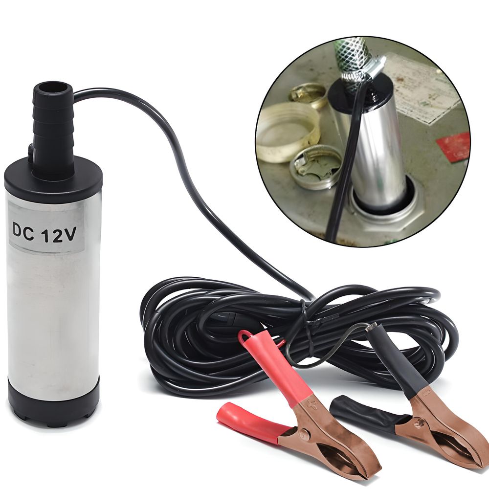 12V Elektrische Pumpe Ölabsaugpumpe Kraftstoffpumpe 12L/min Mini Ölpumpe Absaugpumpe Filter Auto Tauchpumpe Treibstoff Dieselpumpe 1,5M Retoo