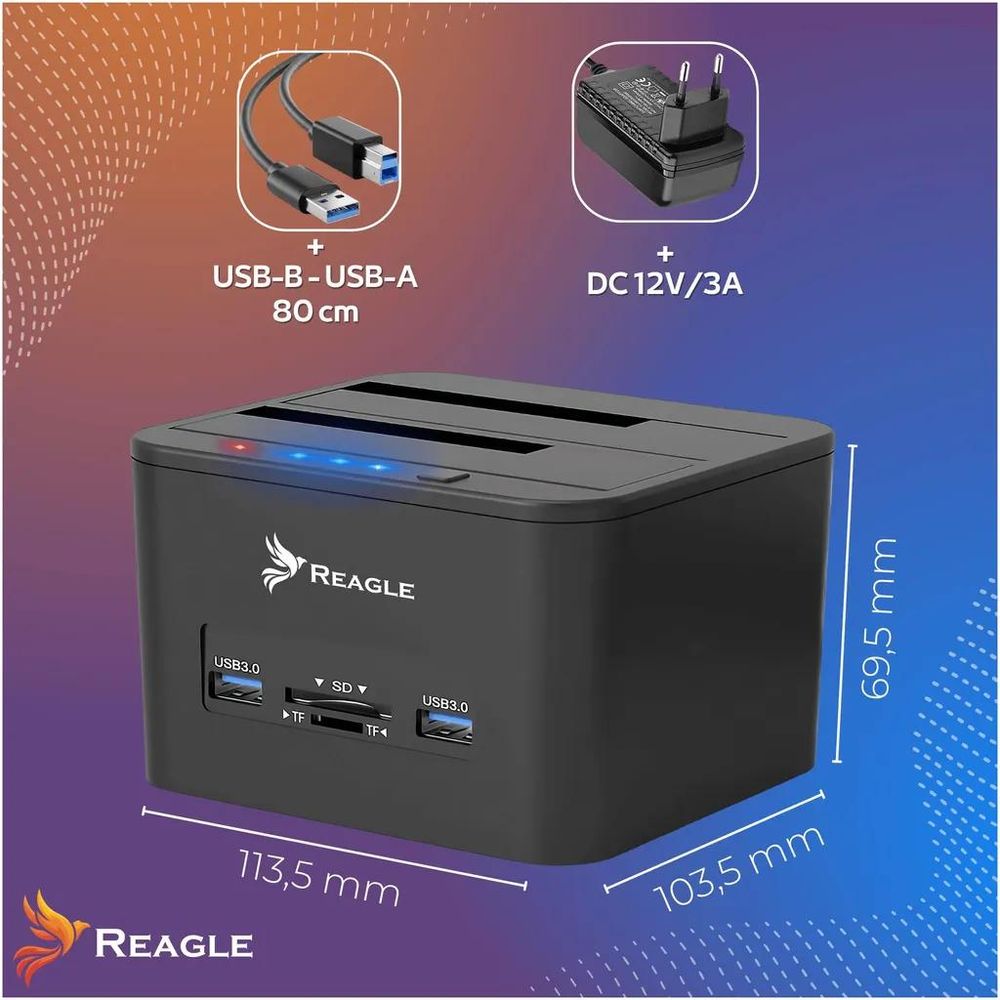 Reagle RDOC72 – technische Daten der SATA-Docking- und Klonstation