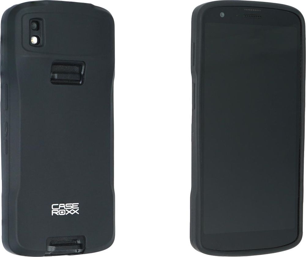 caseroxx Handheld Mobile Computer Schutztasche kompatibel mit Zebra TC22 / TC27, Gummi Tasche schwarz