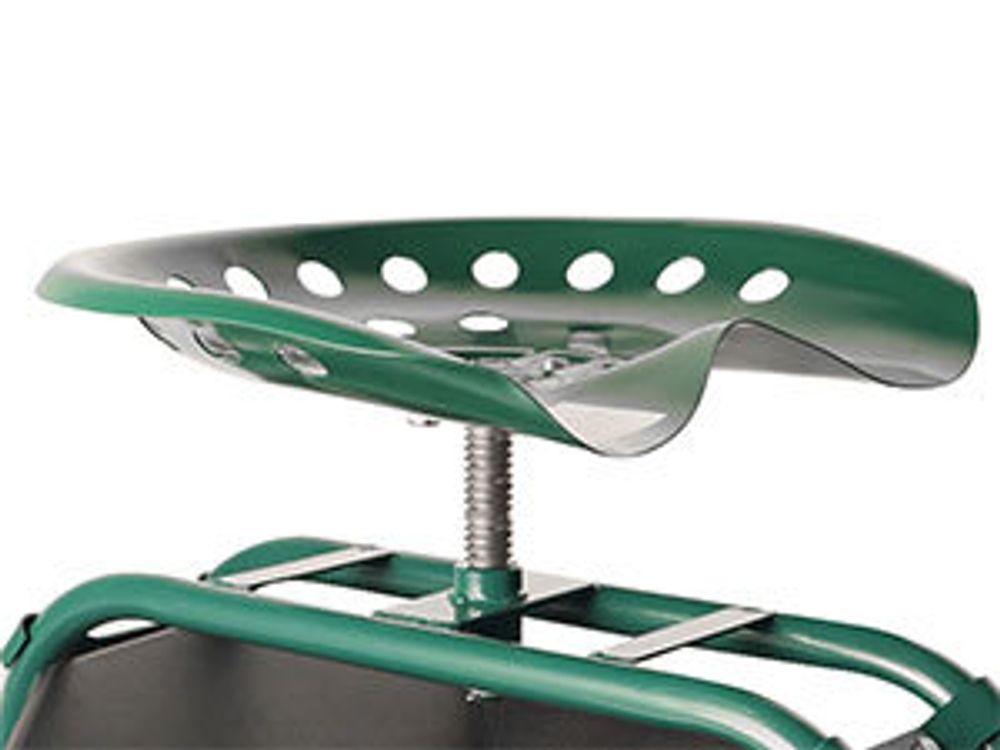 Wiltec Gartenwagen mit Ablagefläche bis 150kg Gartenhocker mit Reifen Gartentrolley für Gartenarbeit Werkstattwagen Rollwagen Arbeitssitz Gartensitz fahrbar