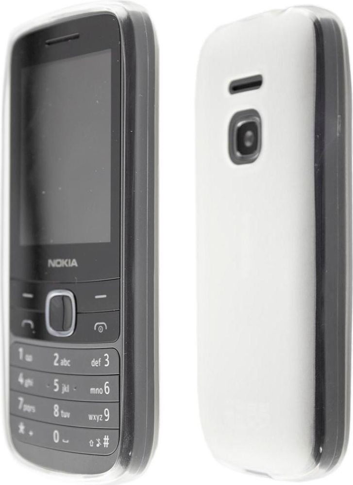 caseroxx Schutz-Hülle TPU-Hülle kompatibel mit Nokia 225 4G (2020), Gummi Handy Tasche weiß-transparent TPU-Hülle