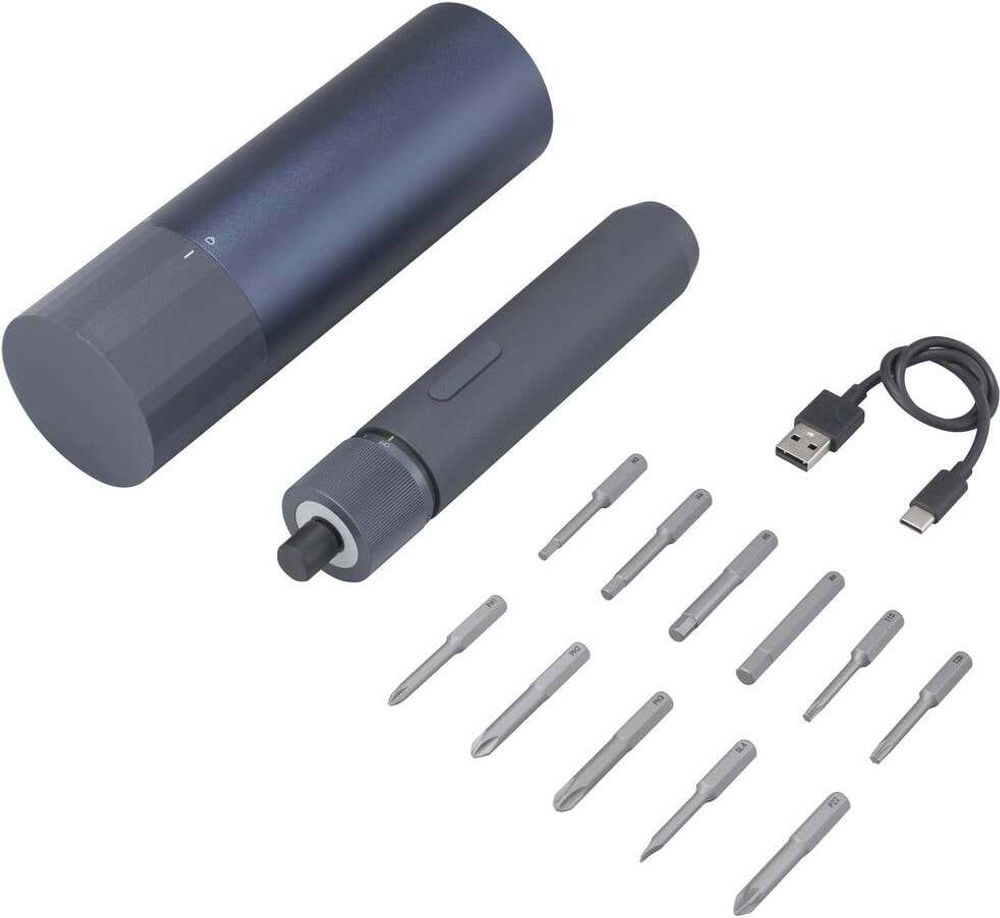 HOTO QWLSD001 cordless precision screwdriver + bit set (blue)