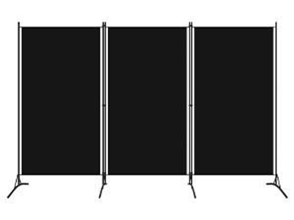 vidaXL 3-tlg. Raumteiler Schwarz 260x180 cm