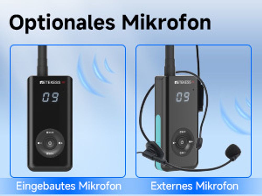 Retekess TT120 Sport Kopfhörer ,Knochenleitung, Schwimmen Headset, IP68 wasserdicht, 50m Unterwasserkommunikation, für Laufen, Radfahren, Training