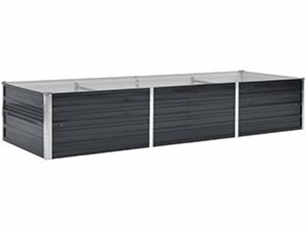 vidaXL Letto da giardino rialzato antracite 240 x 80 x 45 cm Acciaio zincato