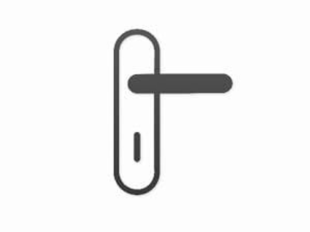 DOMINO Türgriff 72 Drückergarnitur PZ - Profilzylinder Set | Türklinke für Zimmertür, Bürotür, Kellertür & Innentür | L-Form | Türbeschläge aus Aluminiuml | Schwarz Türdrückergarnitur| QUBIK BLACK