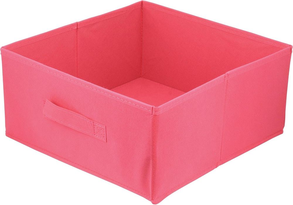 Lavita Storage Box | faltbare Aufbewahrung Boxen 31 x 31 x 15 cm | Schubladen-Organizer Box| Ordnungssysteme für Kleidung | Kleideraufbewahrung & Organisation | dunkelpink | 1 stück