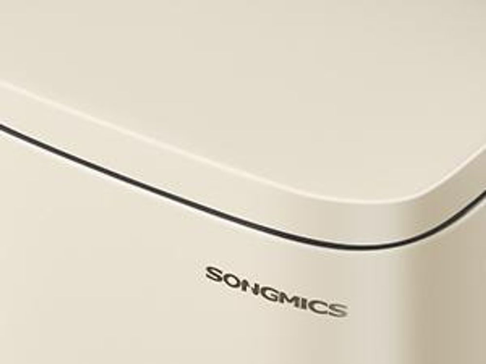 SONGMICS Mülleimer Küche, 50 Liter, Abfalleimer, Treteimer, mit Deckel, Softclose, Fußpedal, Stahl, Inneneimer, sandbeige