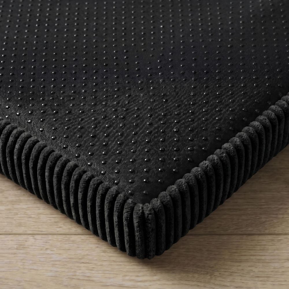 HUNDEBETT HUNDEKISSEN HUNDEMATTE CORD XL 120x80 CM Schwarz