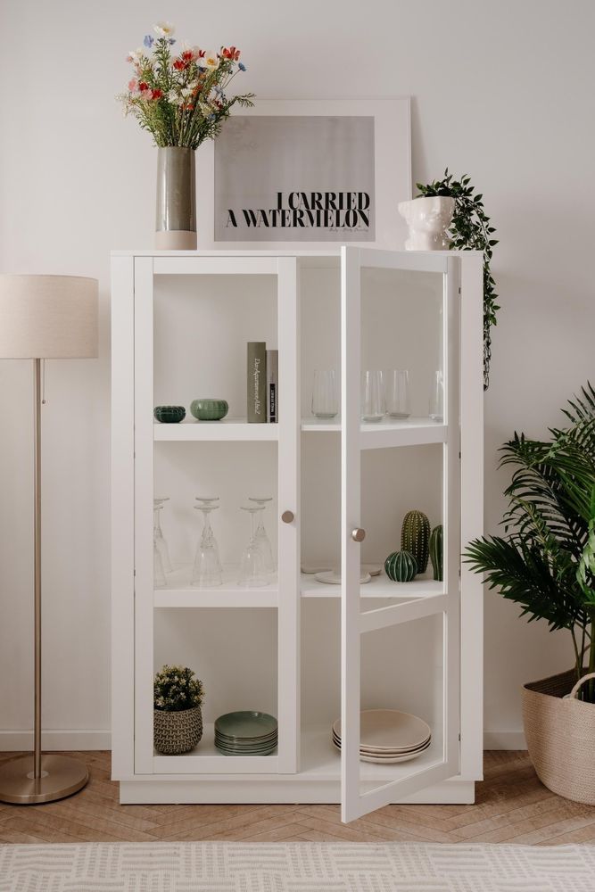Highboard "Arles" – Highboard mit Glasrahmentüren und großzügigem Stauraum