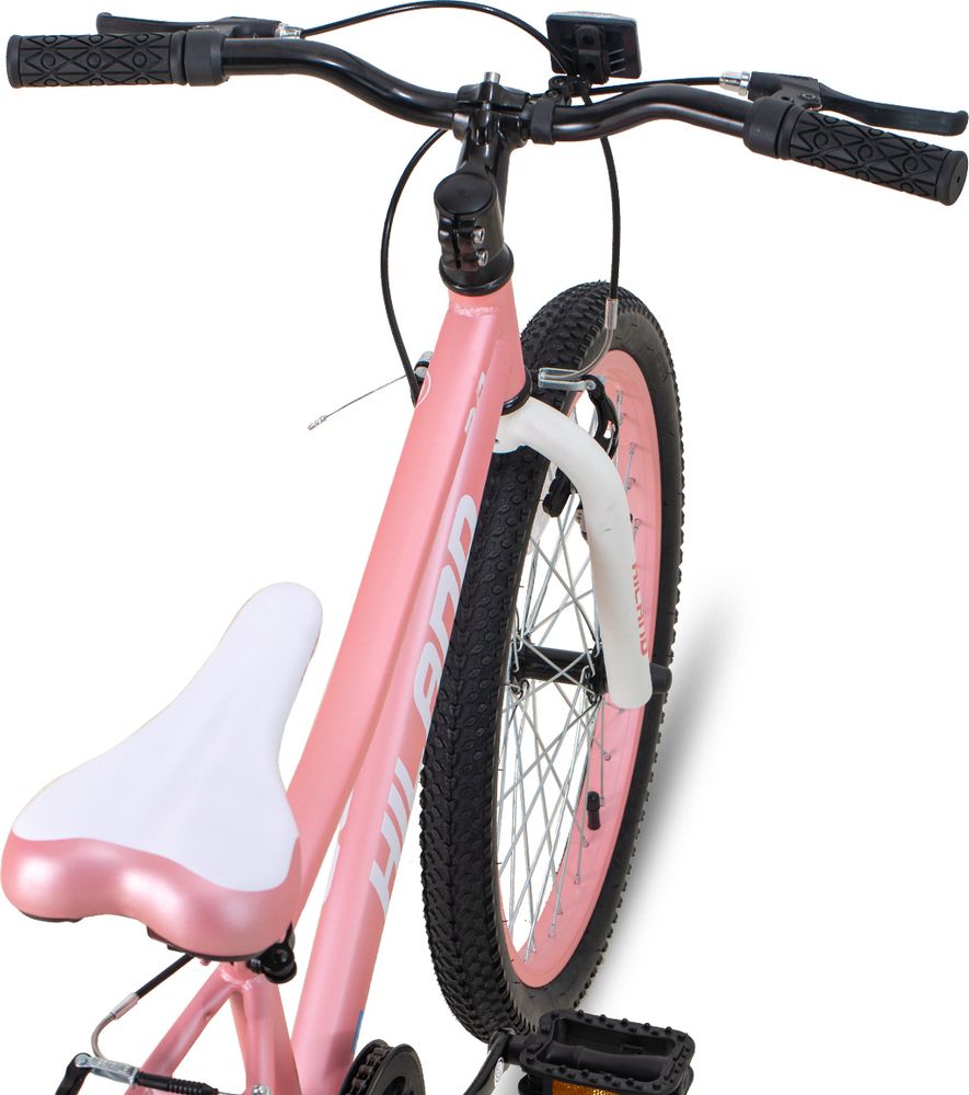 HILAND Jugendfahrrad 20 Zoll Mountainbike Kinderfahrräder für Jungen und Mädchen,Hochwertiger Rahmen, Doppel-V-Bremse,Kindergeschenk, Blau