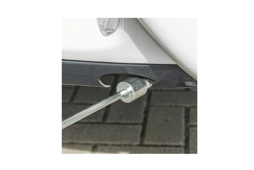 AS Akkuschrauber-Aufsatz 19 mm Nuss – Verlängerung 44 cm für Kurbelstützen am Wohnwagen / Anhänger – stabiler Stahl-Adapter für Ausdrehstützen – erleichtert das Anheben & Absenken AS