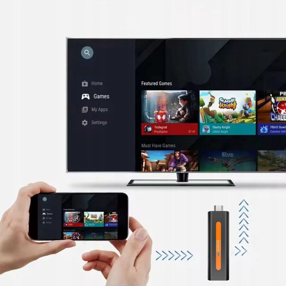 Odtwarzacz multimedialny - Dodatkowe urządzenie - Android 14 Smart TV Stick Box WiFi 2/16 - Czarny - 2 GB RAM