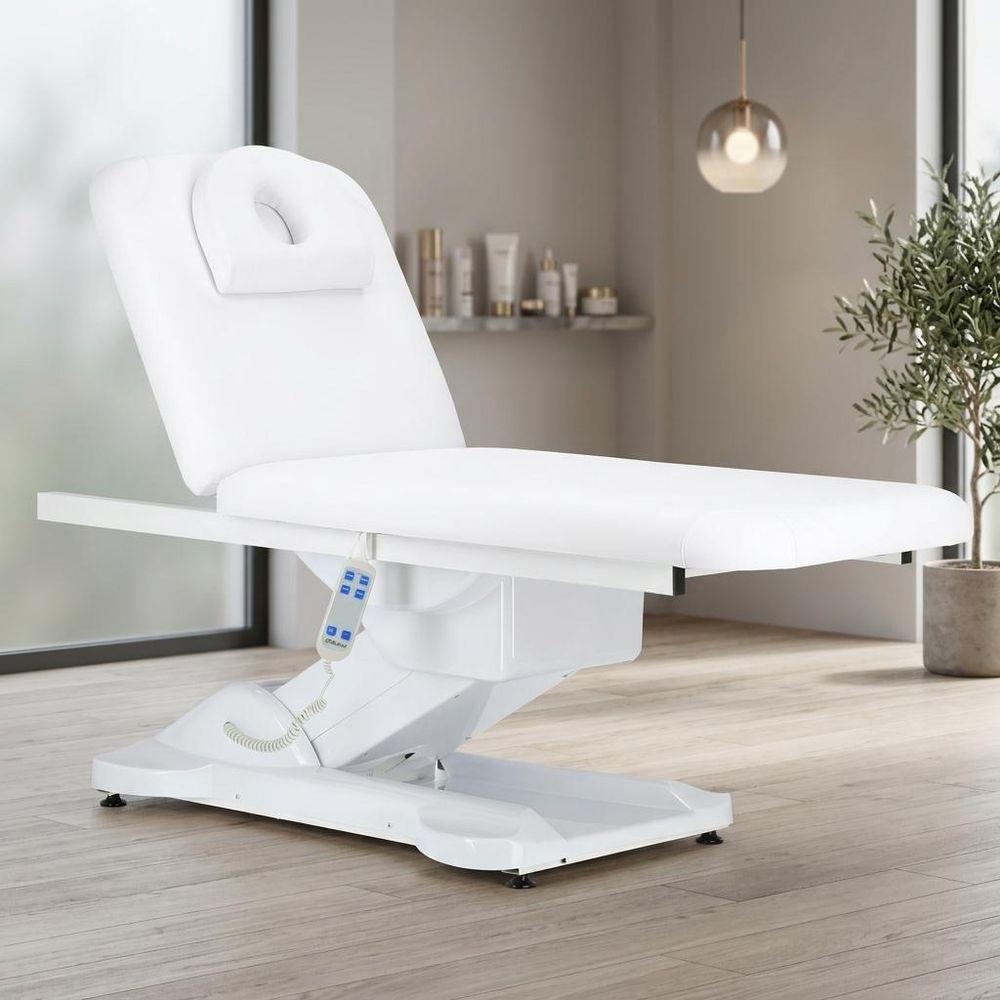 Fauteuil lit de massage électrique chauffant Amaris - 2 moteurs, pour salon de beauté, esthétique