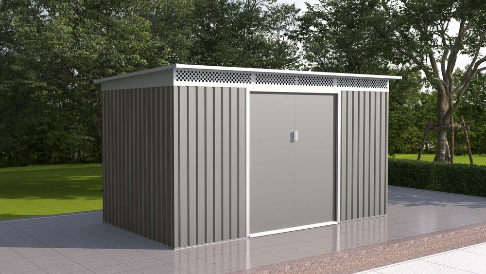 Einfache Montage des Gartenhauses G21 GRAH 700