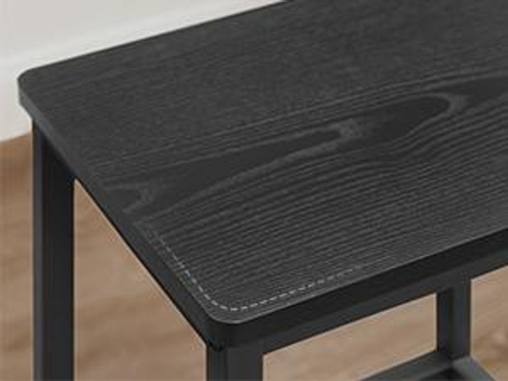 VASAGLE Bartisch-Set mit 2 Barhockern, 60 x 60 x 90 cm, schwarz