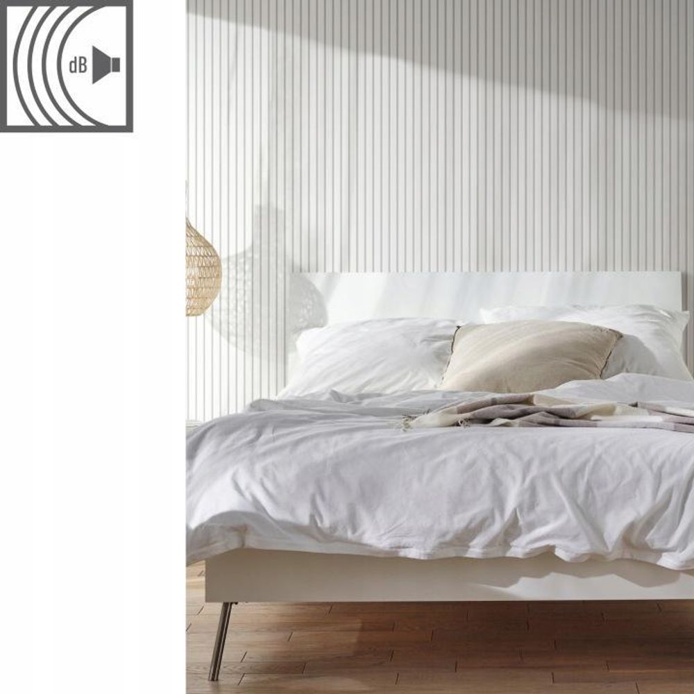 VOX Lamellenwand LINERIO - 3D MDF Wandpaneel - Akustikplatte - 2,65m x 16 - M-LINE - Natur