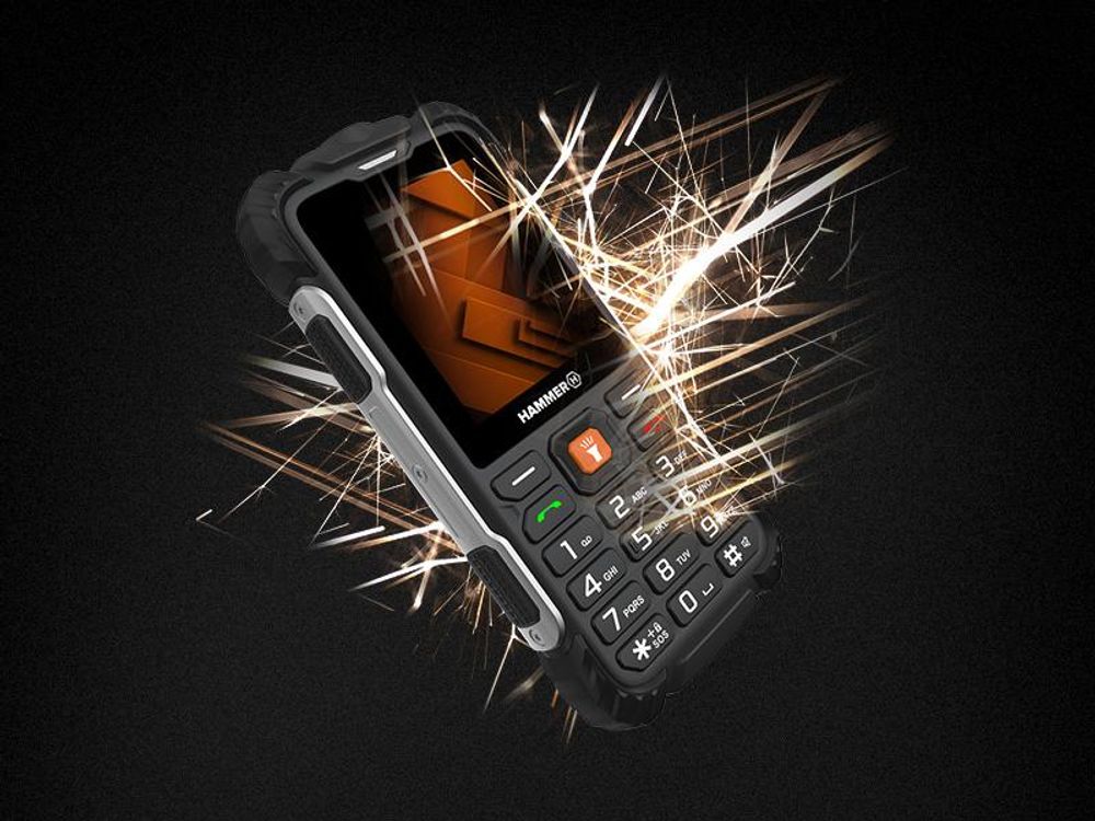 HAMMER FORGE LTE – Robustes, gepanzertes Smartphone 3000-mAh-Akku, 4G LTE, Dual-SIM, robust – wasser-, staub- und stoßfest IP68