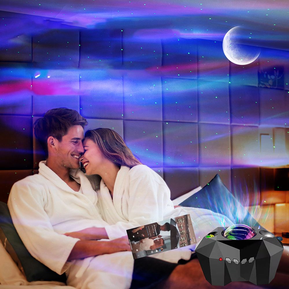 Sternenhimmel Projektor LED Lampe Musik Lautsprecher Speaker Fernbedienung Galaxy Atmosphäre Lampe Sternenlicht Schlafzimmer Kinderzimmer Kinder Retoo