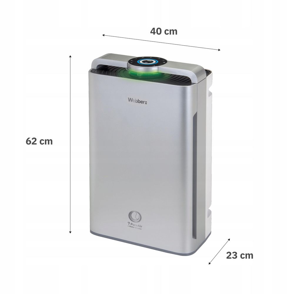 Rozměry a technické parametry čističky vzduchu Webber AP9700 WIFI