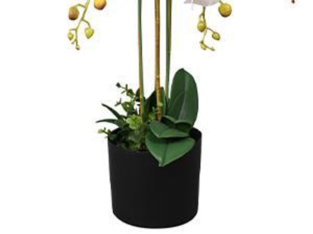 vidaXL Orchidée artificielle avec pot 75 cm blanc