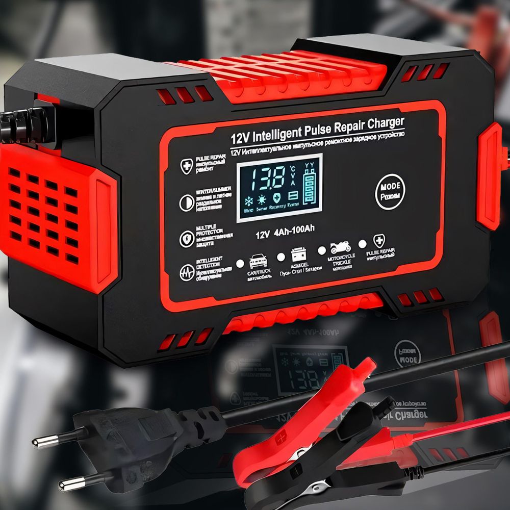 6A Autobatterie Ladegerät, 12V/24V Smart vollautomatische KFZ Batterieladegerät Temperaturkompensation für Auto LKW Motorrad Rasenmäher Boot Retoo
