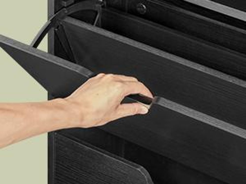 VASAGLE Schuhschrank 3 Klappen, Schuhregal, Schuhaufbewahrung, offenes Fach, Trennwand verstellbar, für 14-18Paar Schuhe, Flur, 24x60x139cm