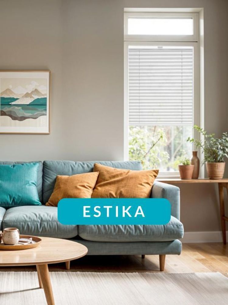 Estika Plissee ohne Bohren - 90x120 cm - Limette - Klemmfix montage, Jalousien fenster für innen