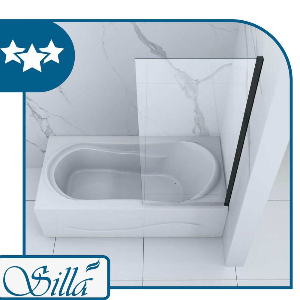 Silla, duschwand badewanne 50x150, duschwand aus glas, badewannenaufsatz, faltwand