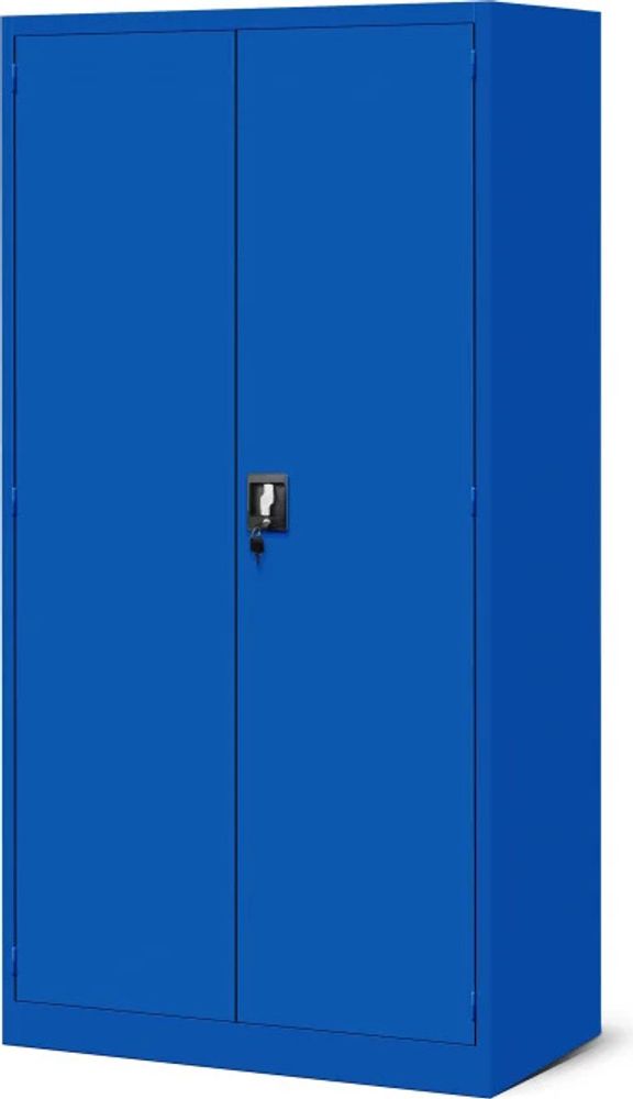 Werkzeugschrank Werkstattschrank mit Schubladen Flügeltüren 3 Fachböden Pulverbeschichtung 185 cm x 92 cm x 50 cm, Farbe: Blau