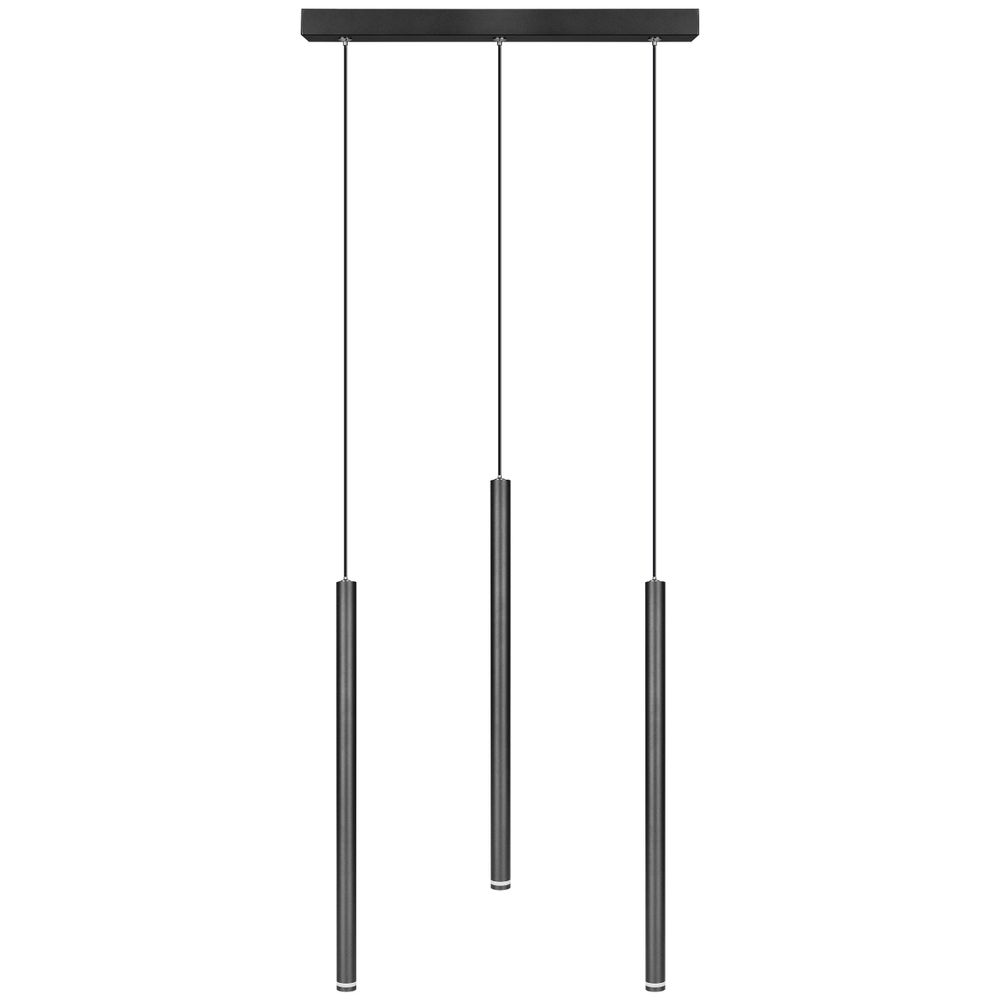 MasterLED Pendelleuchte – 3-flammig 50 cm – Schwarz – G9 – pendelleuchte esstisch – pendelleuchte modern – PIERO