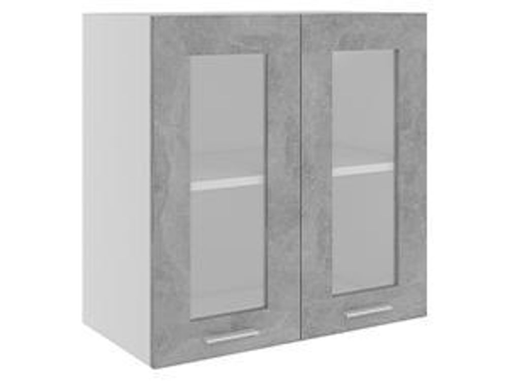 vidaXL Hängeglasschrank Lyon Betongrau 60x31x60 cm Holzwerkstoff