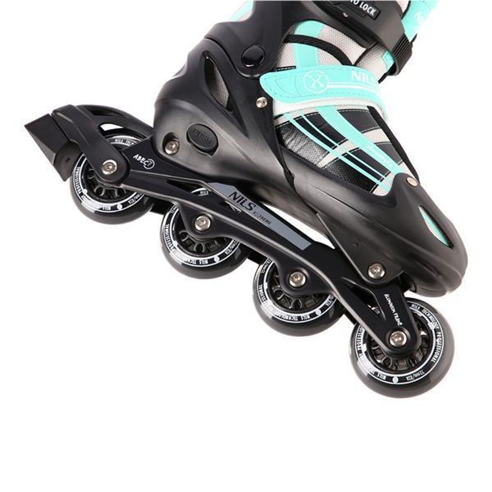 Nils Extreme NH18366A 2-in-1 Kinder Inlineskates und Schlittschuhe verstellbar mint Größe S 31-34